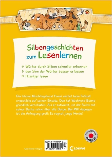 Buchcover und Innenansicht für das Buch: Silbengeschichten zum Lesenlernen - Hundegeschichten