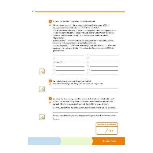 Buchcover und Innenansicht für das Buch: Fit für die Klassenarbeit - Gymnasium. Deutsch 6