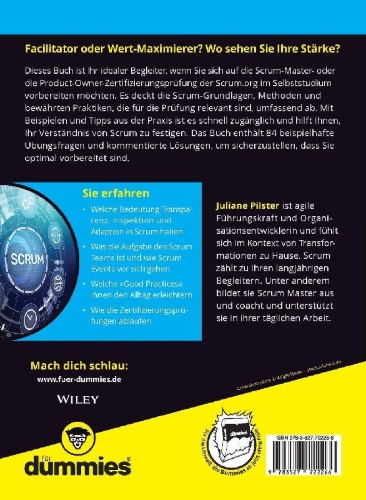 Buchcover und Innenansicht für das Buch: Professional Scrum Master und Product Owner für Dummies