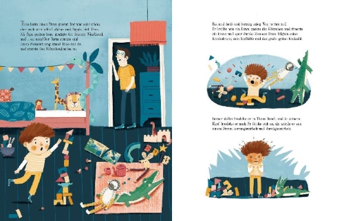 Buchcover und Innenansicht für das Buch: Roarrr! Theo Wutlöwe im Gefühle-Dschungel