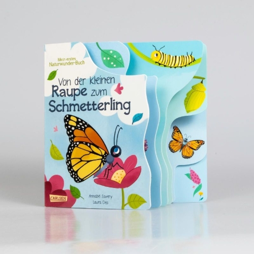 Buchcover und Innenansicht für das Buch: Von der kleinen Raupe zum Schmetterling