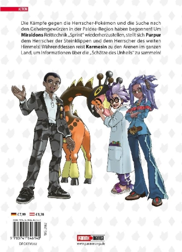Buchcover und Innenansicht für das Buch: Pokémon Karmesin und Purpur 02