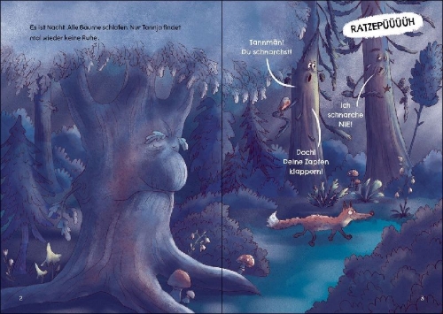 Buchcover und Innenansicht für das Buch: Der Wald lebt! (Band 1) - Gemeinsam gegen das Böse