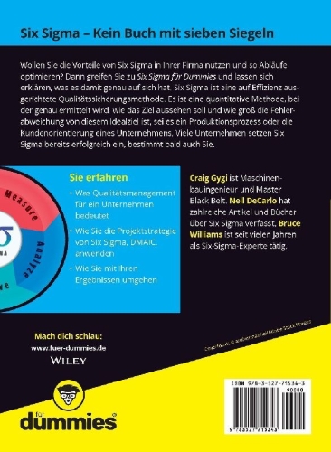 Buchcover und Innenansicht für das Buch: Six Sigma für Dummies