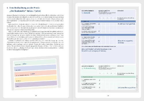 Buchcover und Innenansicht für das Buch: Das individuelle Entwicklungs- und Kompetenzprofil (EKP) für Kinder von 6-12 Jahren. Manual