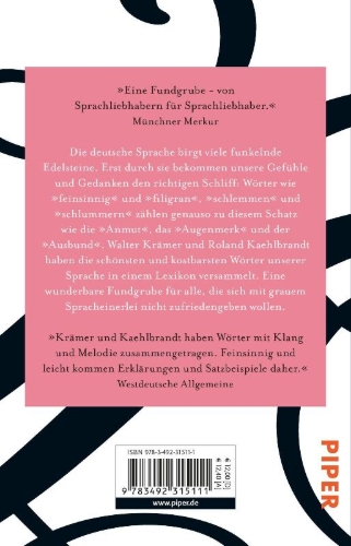 Buchcover und Innenansicht für das Buch: Lexikon der schönen Wörter