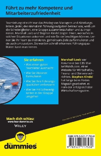 Buchcover und Innenansicht für das Buch: Erfolgreich führen für Dummies
