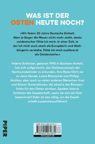 Buchcover und Innenansicht für das Buch: Ostbewusstsein