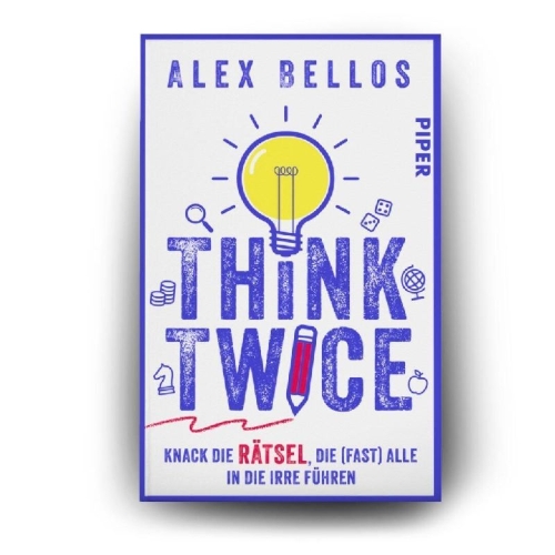 Buchcover und Innenansicht für das Buch: Think Twice - Solve the Simple Puzzles (Almost) Everyone Gets Wrong