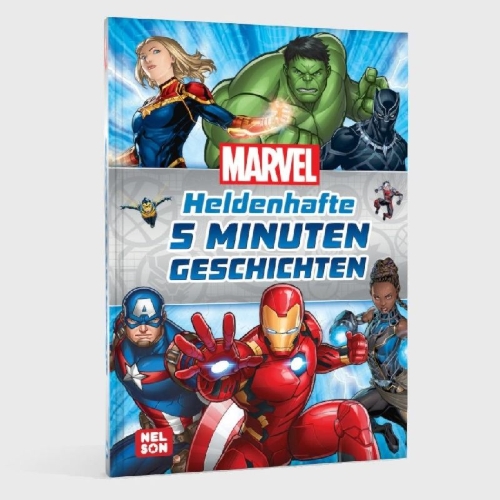 Buchcover und Innenansicht für das Buch: Marvel: Heldenhafte 5-Minuten-Geschichten