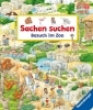 Buchcover und Innenansicht für das Buch: Sachen suchen: Besuch im Zoo