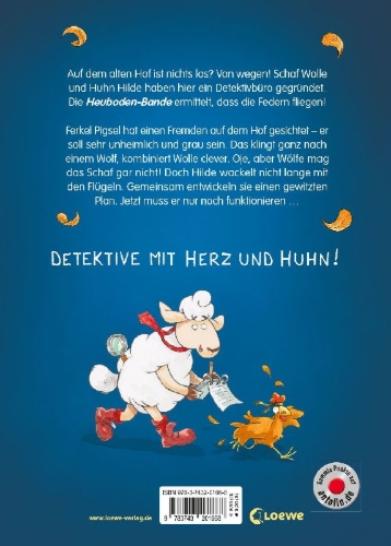 Buchcover und Innenansicht für das Buch: Die Heuboden-Bande - Ermittler mit Scha(r)fsinn