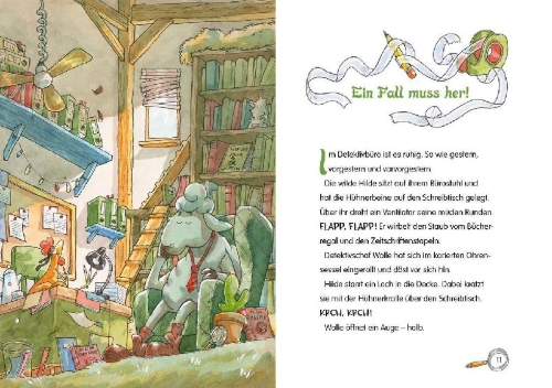 Buchcover und Innenansicht für das Buch: Die Heuboden-Bande - Ermittler mit Scha(r)fsinn