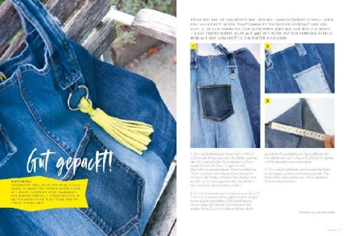 Buchcover und Innenansicht für das Buch: Resteliebe Jeans - Alles verwenden, nichts verschwenden!