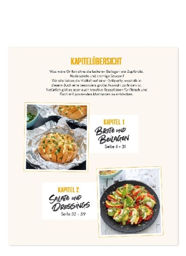 Buchcover und Innenansicht für das Buch: Wir lieben GRILLEN