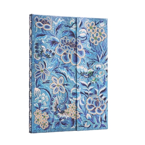 Buchcover und Innenansicht für das Buch: Blue Willow (Celebrate Hanfu) Midi Unlined Hardcover Journal (Wrap Closure)