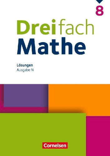 Buchcover und Innenansicht für das Buch: Dreifach Mathe 8. Schuljahr - Lösungen zum Schulbuch