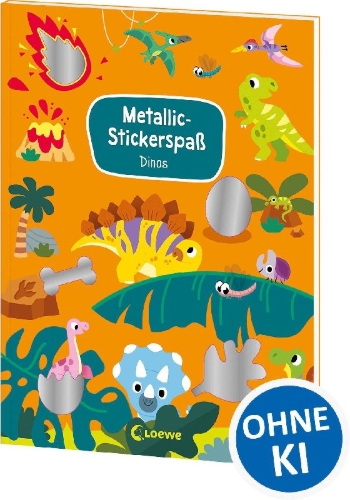 Buchcover und Innenansicht für das Buch: Mes Autocollants Scintillants - Les Dinosaures