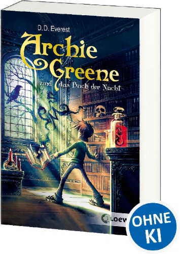 Buchcover und Innenansicht für das Buch: Archie Greene and the Raven's Spell