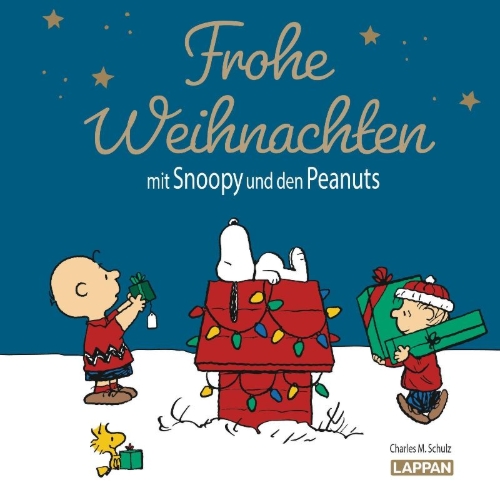 Buchcover und Innenansicht für das Buch: Peanuts Geschenkbuch: Frohe Weihnachten mit Snoopy und den Peanuts