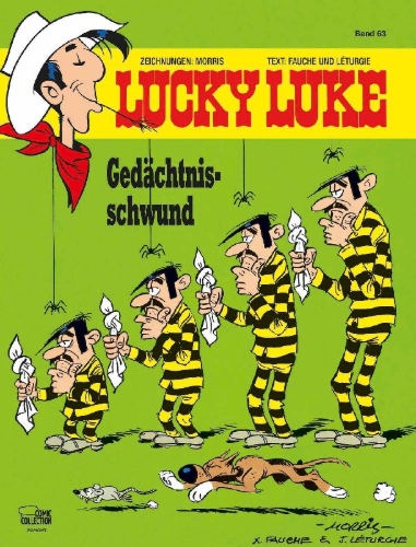 Buchcover und Innenansicht für das Buch: Lucky Luke 29: L'amnésie des Dalton