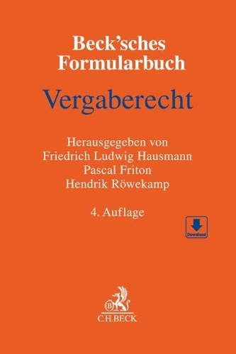Buchcover und Innenansicht für das Buch: Beck'sches Formularbuch Vergaberecht