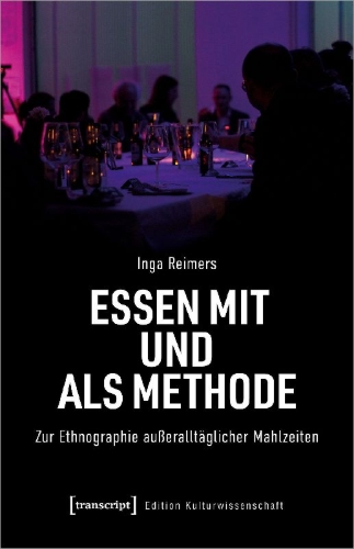 Buchcover und Innenansicht für das Buch: Essen mit und als Methode