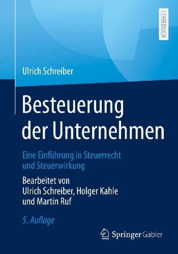 Buchcover und Innenansicht für das Buch: Besteuerung der Unternehmen