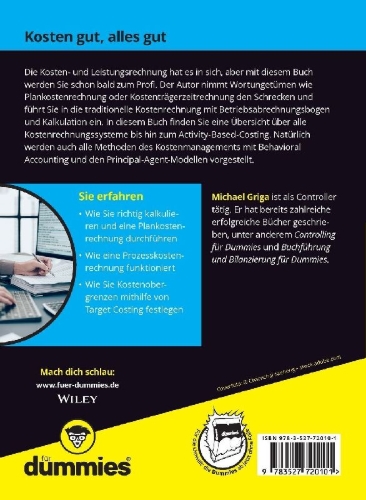 Buchcover und Innenansicht für das Buch: Kosten- und Leistungsrechnung für Dummies