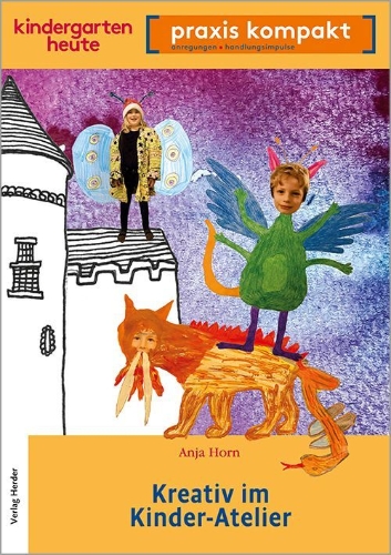 Buchcover und Innenansicht für das Buch: Kreativ im Kinderatelier