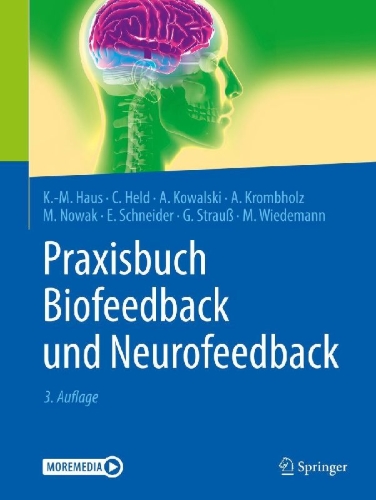 Buchcover und Innenansicht für das Buch: Praxisbuch Biofeedback und Neurofeedback