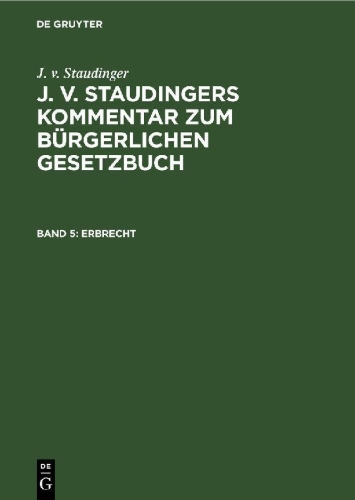 Buchcover und Innenansicht für das Buch: Erbrecht