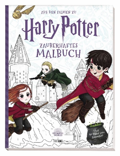Buchcover und Innenansicht für das Buch: Harry Potter: Magical Art Coloring Book