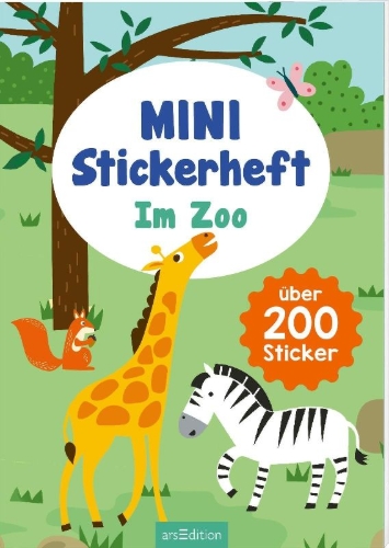 Buchcover und Innenansicht für das Buch: MINI-Stickerheft - Im Zoo
