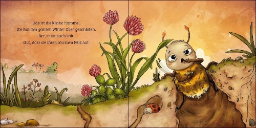 Buchcover und Innenansicht für das Buch: Mein erstes Naturbuch - Die Hummel