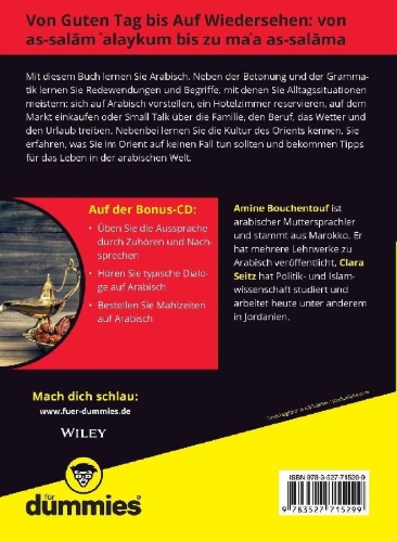 Buchcover und Innenansicht für das Buch: Arabisch für Dummies