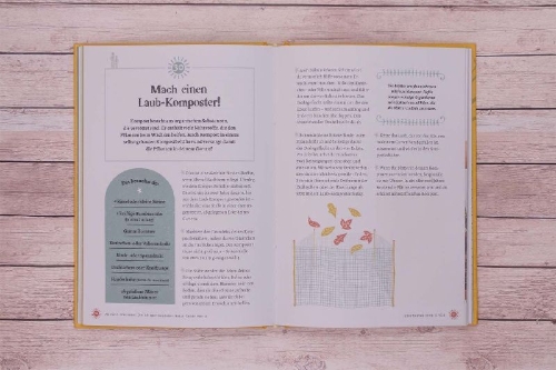Buchcover und Innenansicht für das Buch: The Pocket Book Of Garden Experiments - Backyard Weather