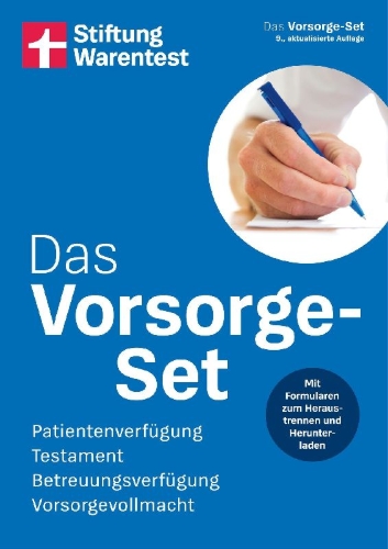 Buchcover und Innenansicht für das Buch: Das Vorsorge-Set