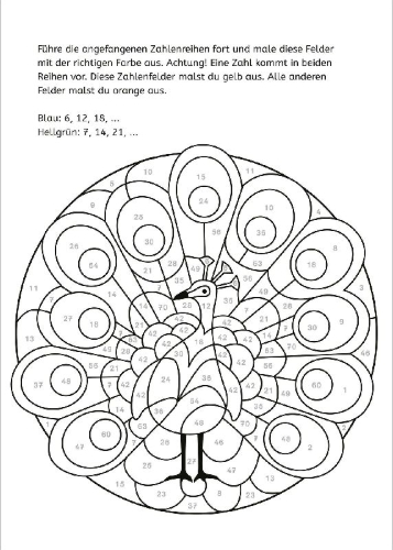 Buchcover und Innenansicht für das Buch: LERNSTERN. Mein Mathe-Malblock. Rechnen bis 100