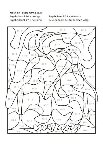 Buchcover und Innenansicht für das Buch: LERNSTERN. Mein Mathe-Malblock. Rechnen bis 100