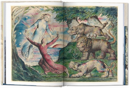Buchcover und Innenansicht für das Buch: William Blake. Dantes Göttliche Komödie, Sämtl. Zeichnungen