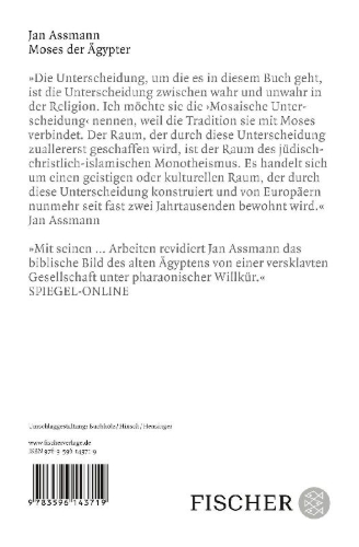 Buchcover und Innenansicht für das Buch: Moses der Ägypter