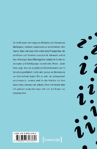 Buchcover und Innenansicht für das Buch: Uninformative Information