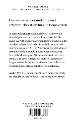 Buchcover und Innenansicht für das Buch: Das Deutsche Demokratische Reich