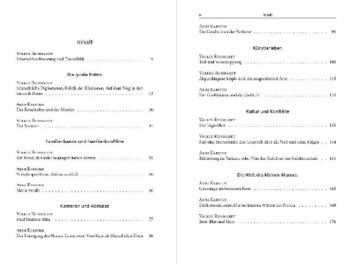 Buchcover und Innenansicht für das Buch: Kardinäle, Künstler, Kurtisanen