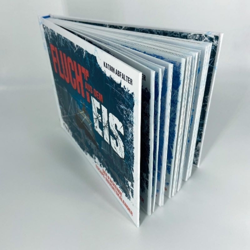 Buchcover und Innenansicht für das Buch: Flucht aus dem Eis