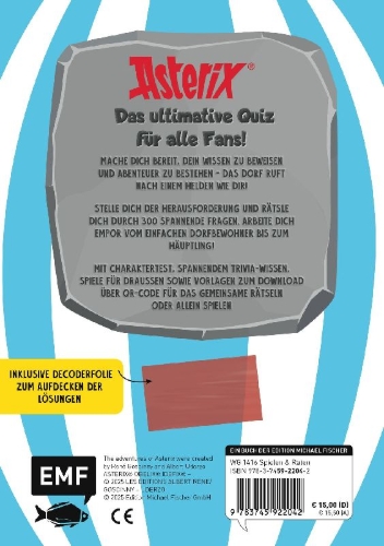 Buchcover und Innenansicht für das Buch: ASTERIX - Das offizielle Quiz