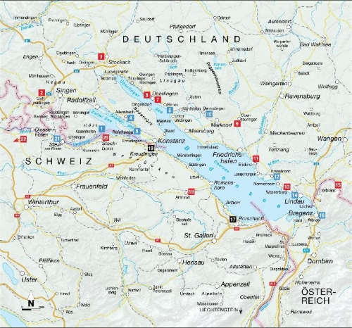 Buchcover und Innenansicht für das Buch: E-Bike Touren Bodensee