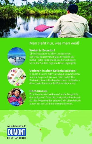 Buchcover und Innenansicht für das Buch: DUMONT Reise-Handbuch Reiseführer Ecuador, Galápagos-Inseln