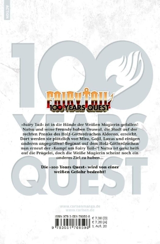 Buchcover und Innenansicht für das Buch: Fairy Tail: 100 Years Quest